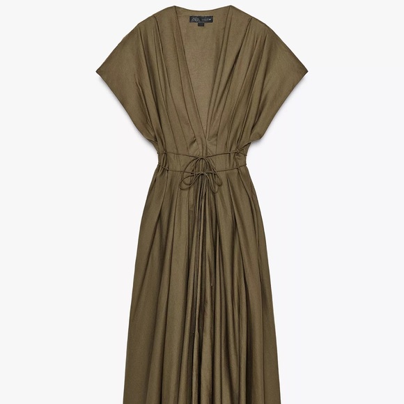 Elegant Olive Green Maxi Dress - Picture 1 of 2